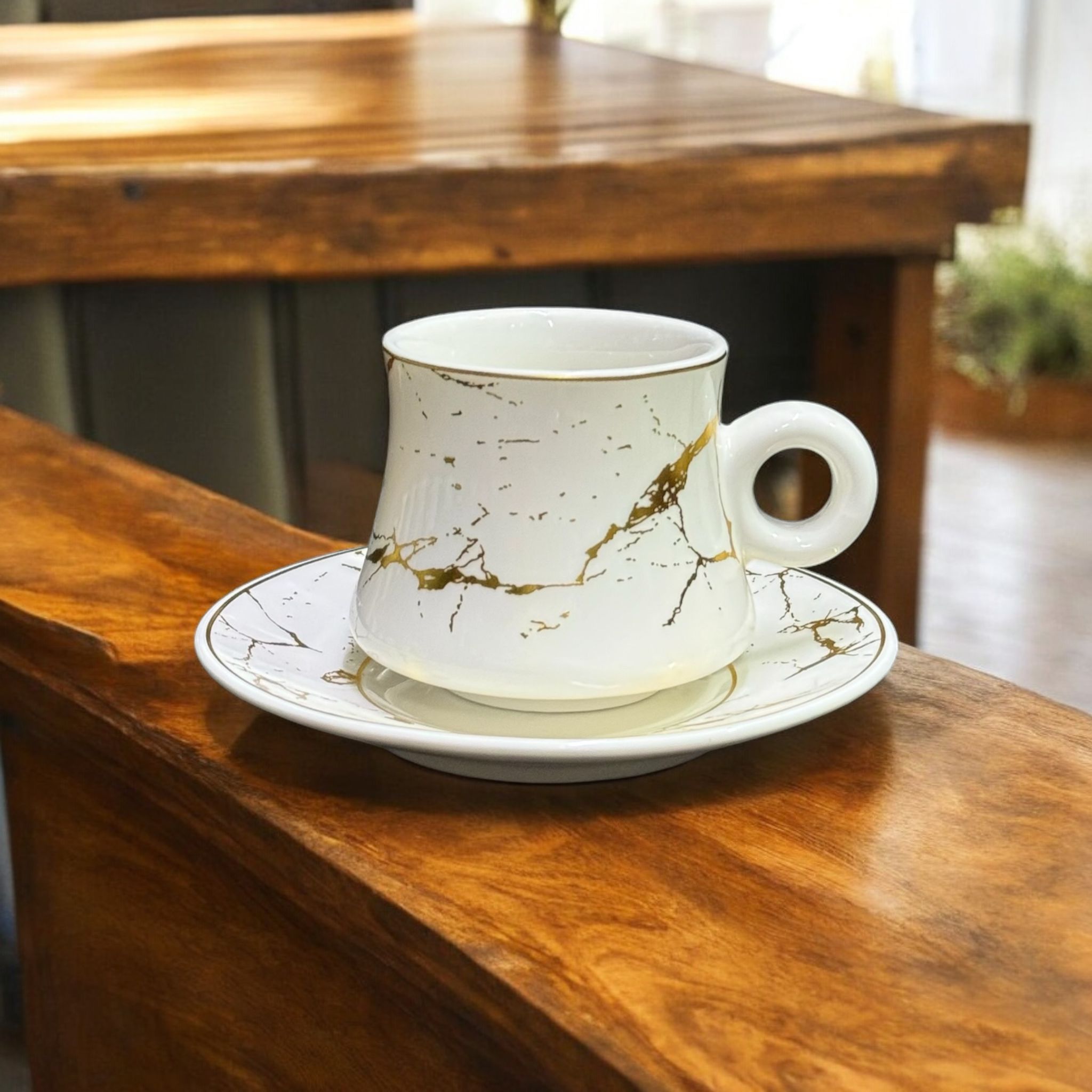 Сет филџани за кафе Златни4417