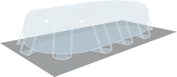 Базен со пумпа,скали,подлога и покривка 6.10м х 3.05м х 122цм