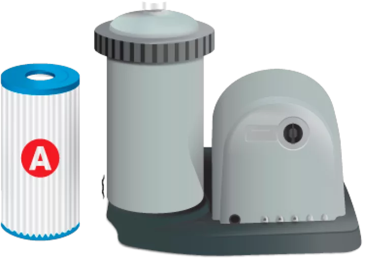 Базен со пумпа,скали,подлога и покривка 6.10м х 3.05м х 122цм