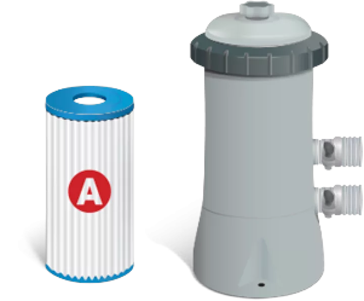 Базен со пумпа,скали,подлога и покривка 4.75м х 122цм