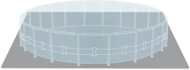 Базен со пумпа,скали,подлога и покривка 4.27м х 107цм