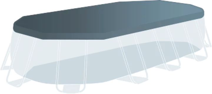 Базен со пумпа,скали,подлога и покривка 5.03м х 2.74м х 122цм