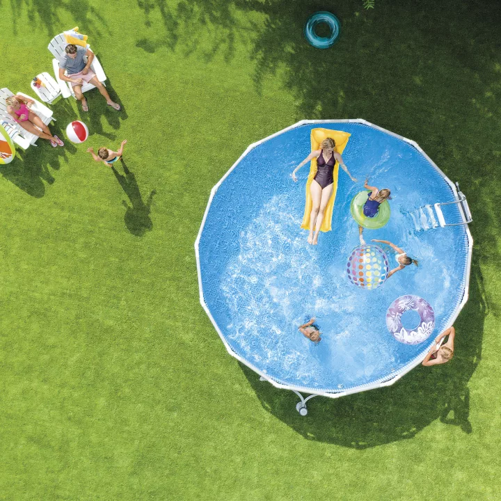 Базен со пумпа,скали,подлога и покривка 4.57м х 122цм