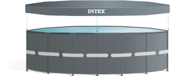 Базен со пумпа,скали,подлога и покривка 4.88м х 122цм