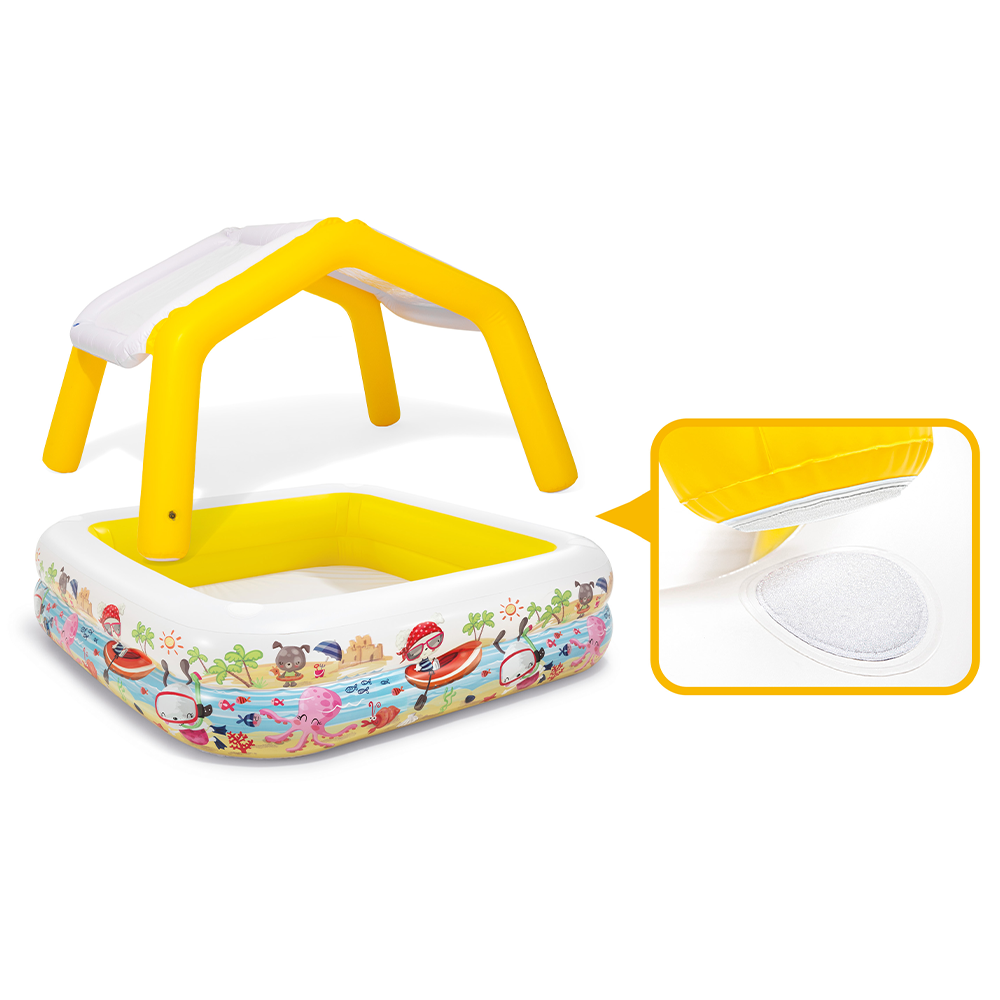 Надувлив базен Аквариум со отстранлив чадор 157 cm x 157 cm x 122